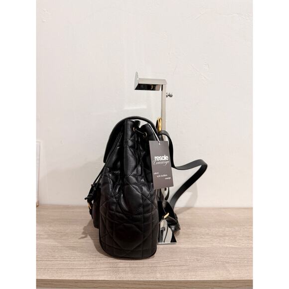 Christian Dior Caro Macrocannage Lambskin Medium Backpack Black - Picture 6 of 14